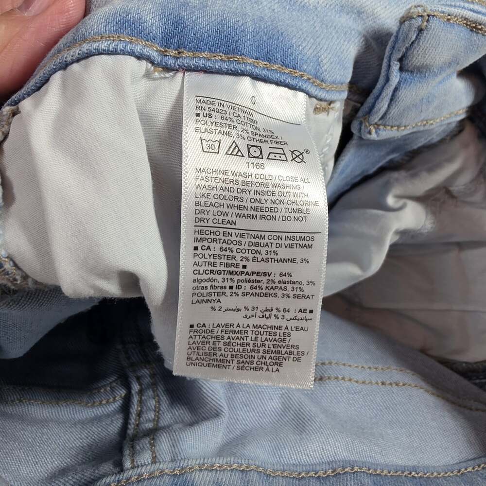 Old Navy Womens 0 Jeans Extra High Rise Rockstar Super Skinny Stretch 24" Light - Picture 9 of 9